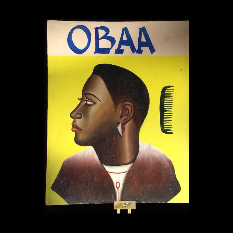 Panneau peint de coiffeur - Lome - Togo - Art populaire