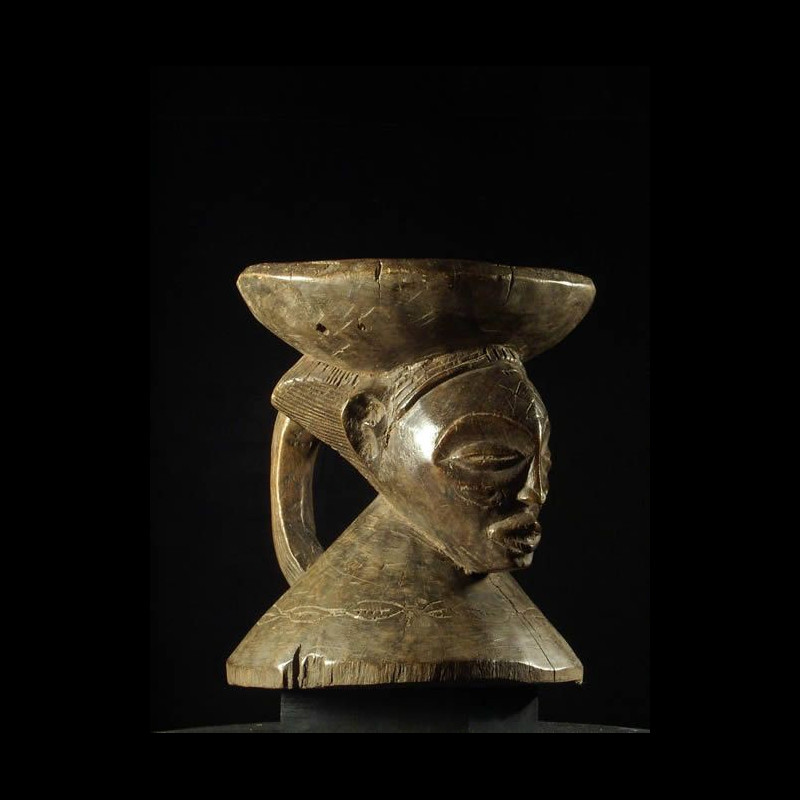 Tabouret poignee - Chokwe - Angola - Sieges Africains