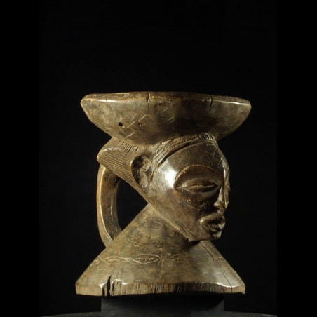 Tabouret poignee - Chokwe - Angola - Sieges Africains