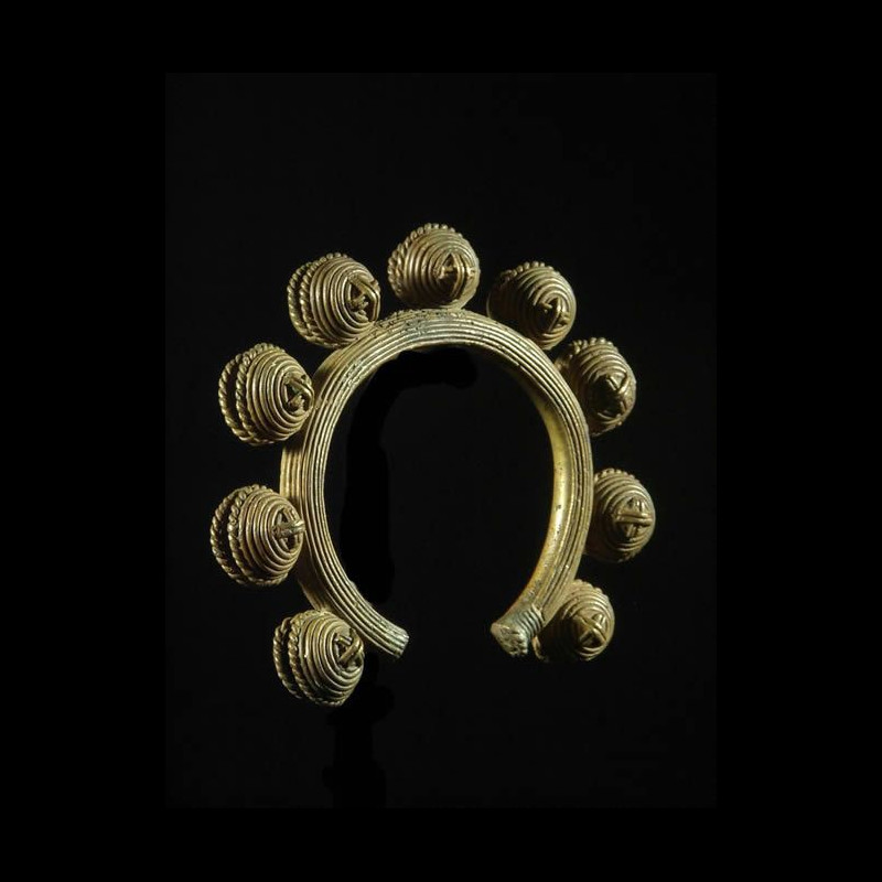 Chevillere a grelots en bronze - Dan - Côte d'Ivoire