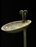 Lampe a huile ancienne en fer noir - Baoule - Côte d'Ivoire