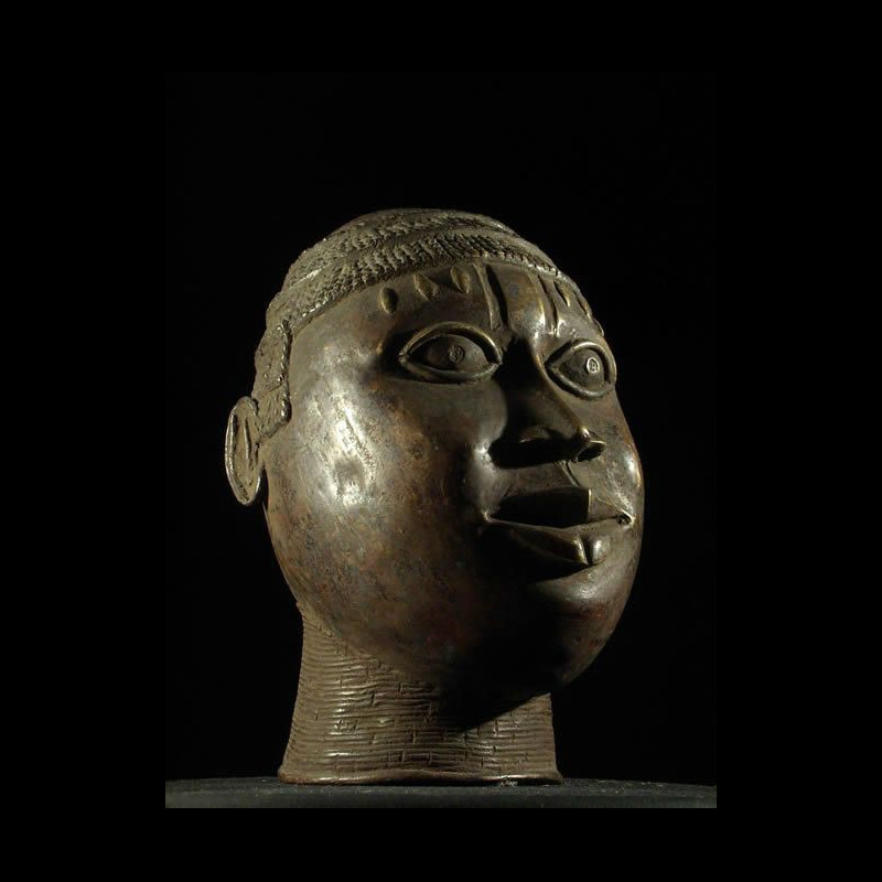 Tete commemorative Oba Bronze Ife - Bini Edo - Benin