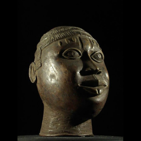 Tete commemorative Oba Bronze Ife - Bini Edo - Benin