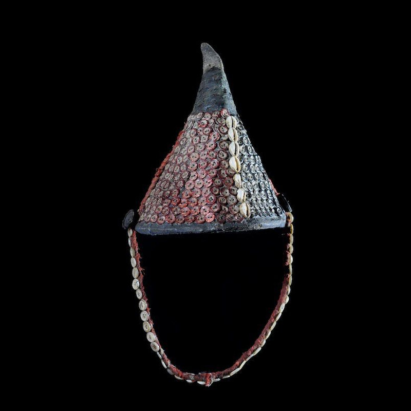 Chapeau coiffe ancien Bwami - Lega - RDC Zaire - Objets usuels