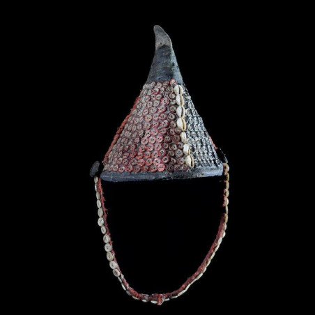 Chapeau coiffe ancien Bwami - Lega - RDC Zaire - Objets usuels