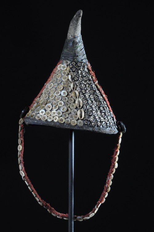 Chapeau coiffe ancien Bwami - Lega - RDC Zaire - Objets usuels