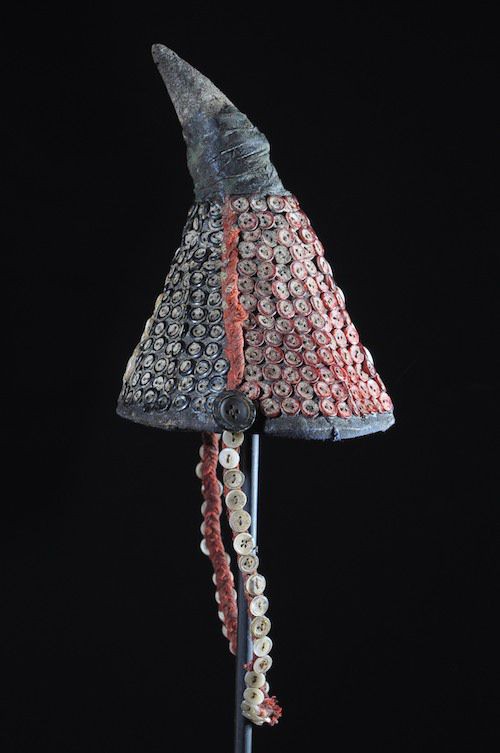 Chapeau coiffe ancien Bwami - Lega - RDC Zaire - Objets usuels