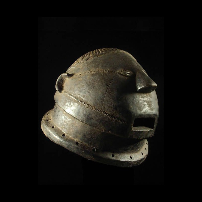Masque casque ancien - Tabwa - Rdc Zaire - Masques africains