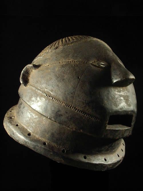 Masque casque ancien - Tabwa - Rdc Zaire - Masques africains