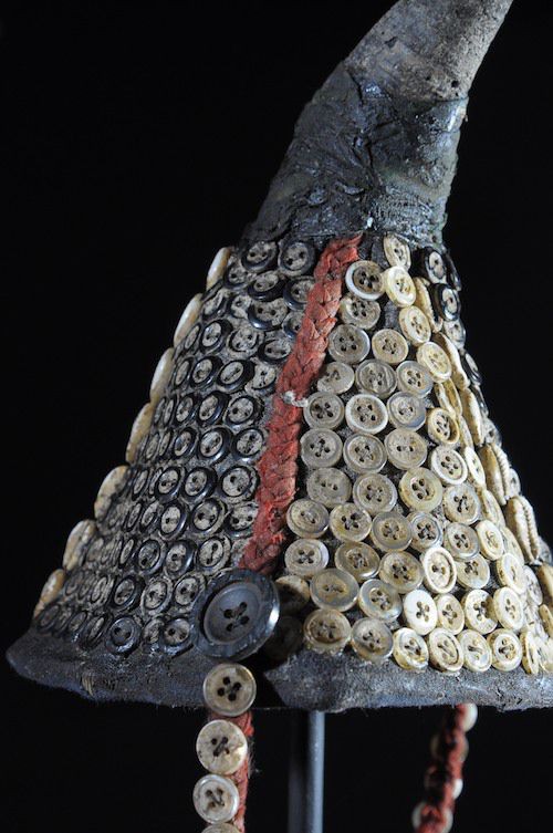 Chapeau coiffe ancien Bwami - Lega - RDC Zaire - Objets usuels