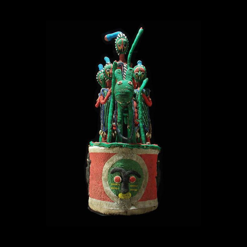 Coiffe Ade ou Adenla royale de ceremonie - Yoruba - Nigeria