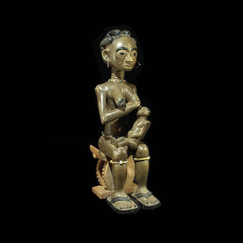 Maternite polychrome - Fanti - Ghana - Statues africaines