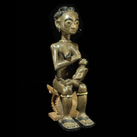 Maternite polychrome - Fanti - Ghana - Statues africaines
