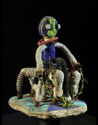 Scene cavaliere d’autel royal en perles - Yoruba - Nigeria