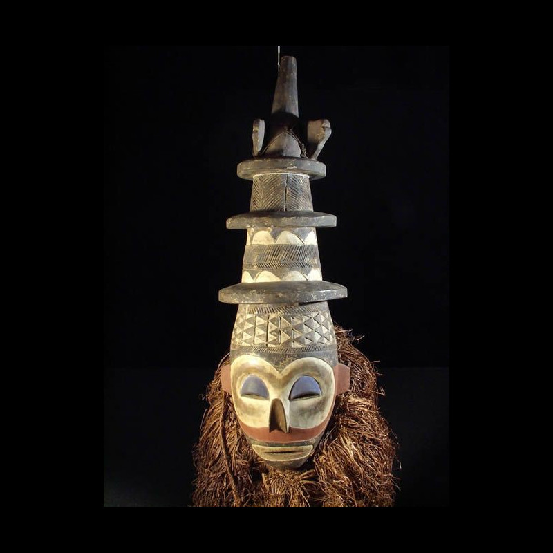 Masque Kholuka - Yaka - Rdc Zaire - Masques d’afrique