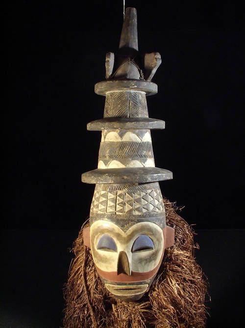 Masque Kholuka - Yaka - Rdc Zaire - Masques d’afrique