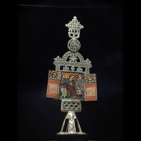 Reliquaire autel polychrome - Amahara - Ethiopie - Liturgie Copt