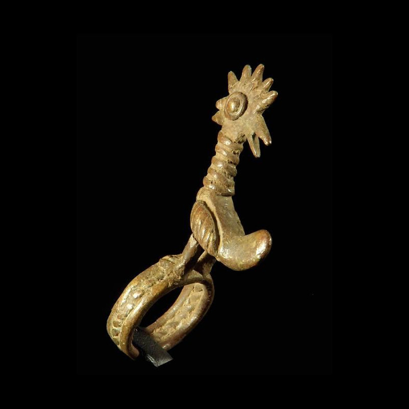 Bague amulette Coq - Lobi - Burkina Faso
