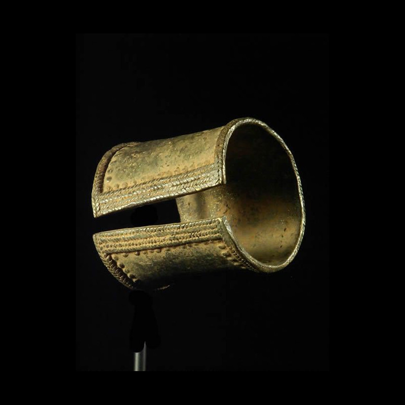 Bracelet monnaie en alliage de cuivre - Marba - Tchad