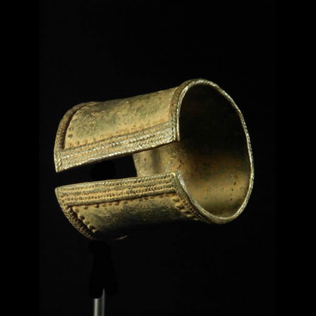 Bracelet monnaie en alliage de cuivre - Marba - Tchad