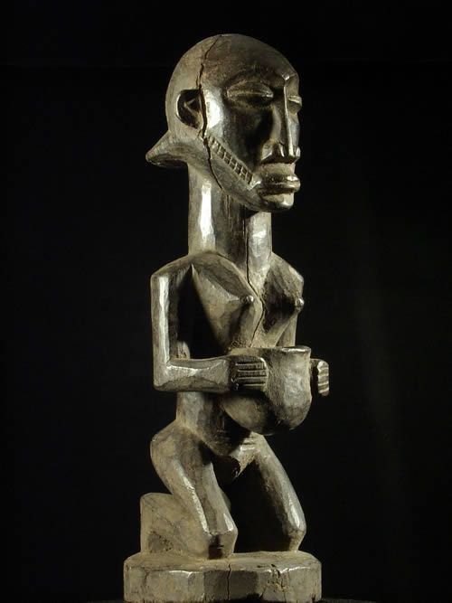 Statuette porteuse de coupe - Hemba - RDC Zaire