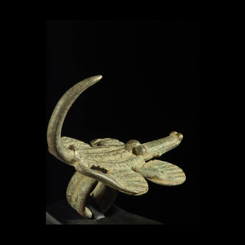 Bague Caiman en bronze - Gan - Burkina Faso