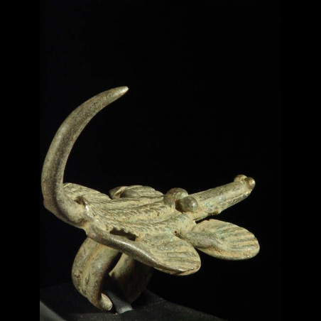 Bague Caiman en bronze - Gan - Burkina Faso