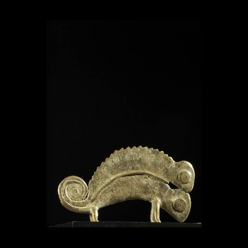 Figurine cameleon bronze - Gan - Burkina Faso
