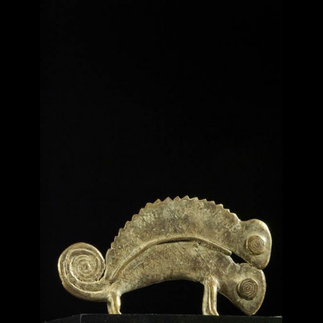 Figurine cameleon bronze - Gan - Burkina Faso