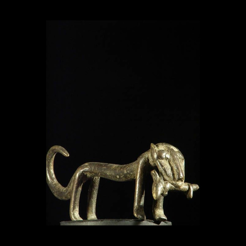 Figurine panthere bronze - Gan - Burkina Faso