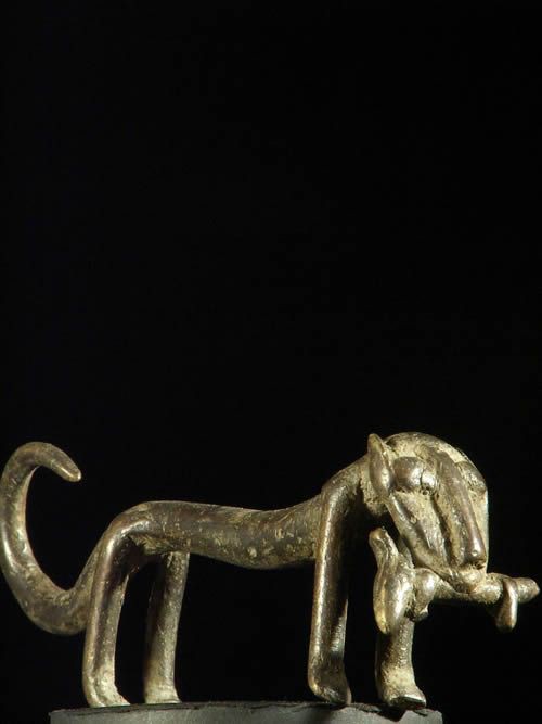 Figurine panthere bronze - Gan - Burkina Faso