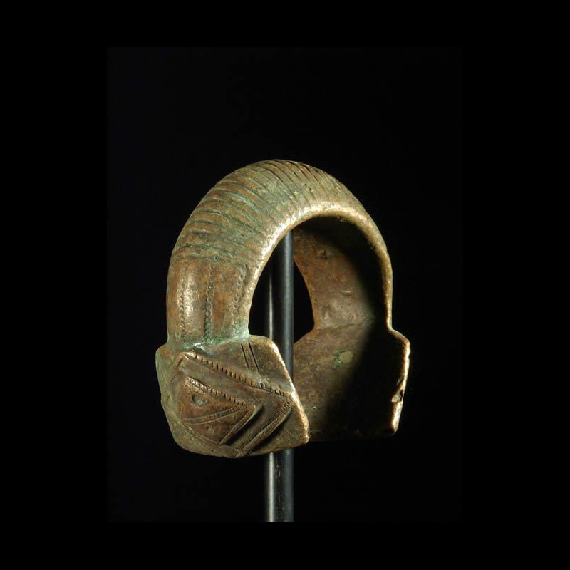 Bracelet en cuivre rouge ancien - Djerma - Niger - Monnaie