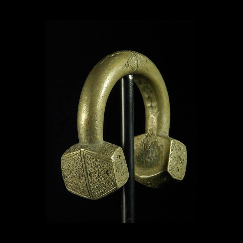 Bracelet en cuivre jaune ancien - Djerma - Niger - Monnaie