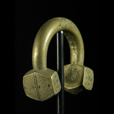 Bracelet en cuivre jaune ancien - Djerma - Niger - Monnaie