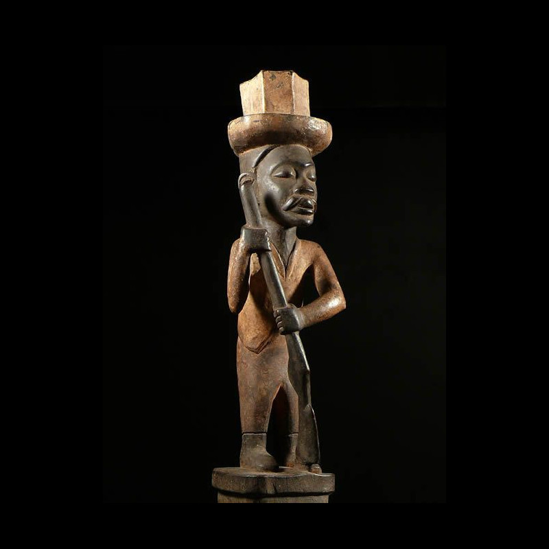 Statue Colon - Photo Africaine - Kongo / Yombe - RDC Zaire