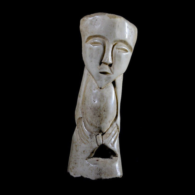 Figurine en os bovin - Lega - RDC Zaire - Sculptures en os