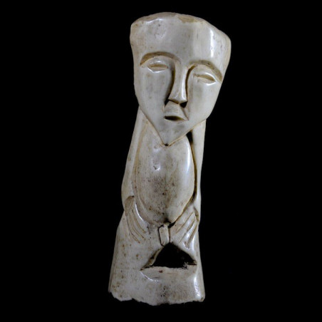 Figurine en os bovin - Lega - RDC Zaire - Sculptures en os