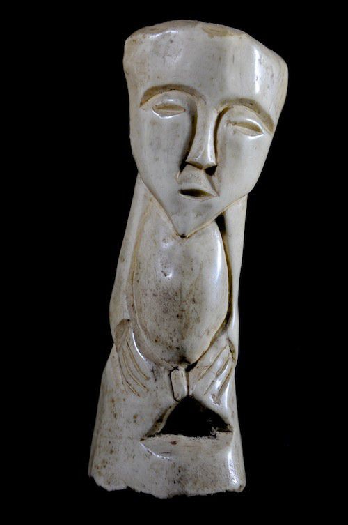 Figurine en os bovin - Lega - RDC Zaire - Sculptures en os