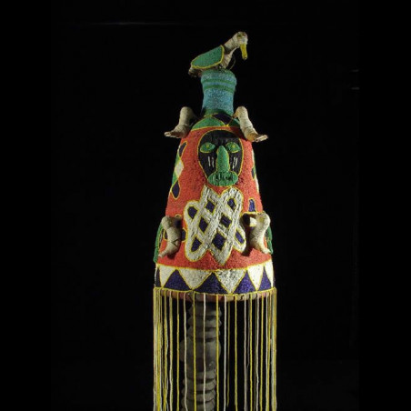 Coiffe Ade ou Adenla royale de ceremonie - Yoruba - Nigeria