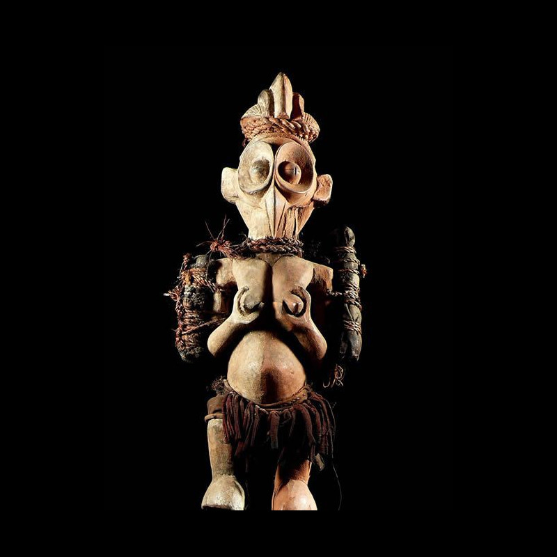Statue Cultuelle Khosi janiforme - Yaka - RDC Zaire - Statue afr
