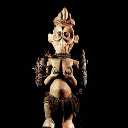 Statue Cultuelle Khosi janiforme - Yaka - RDC Zaire - Statue afr