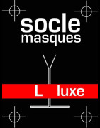 Socle masque luxe en acier massif - taille L