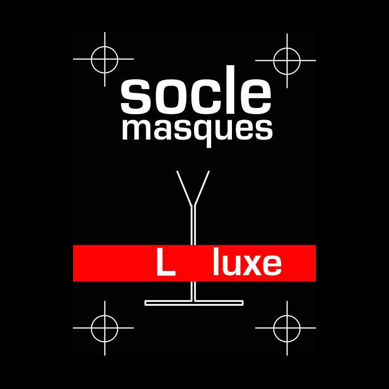 Socle masque luxe en acier massif - taille L