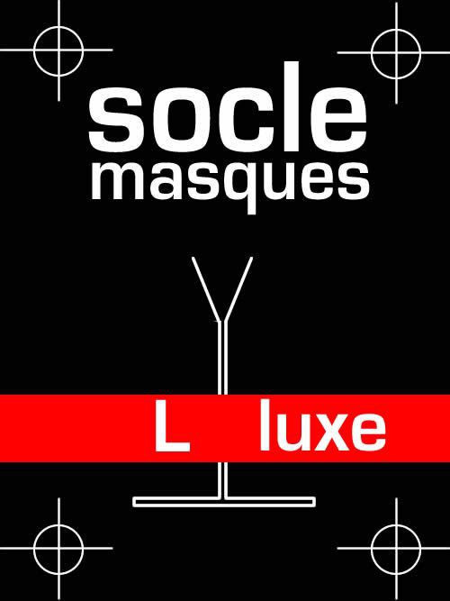 Socle masque luxe en acier massif - taille L