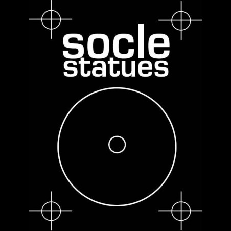 Socle acier laque 30 cm rond - Embase pour grandes statues