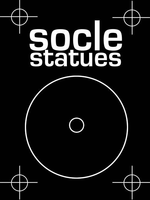 Socle acier laque 30 cm rond - Embase pour grandes statues