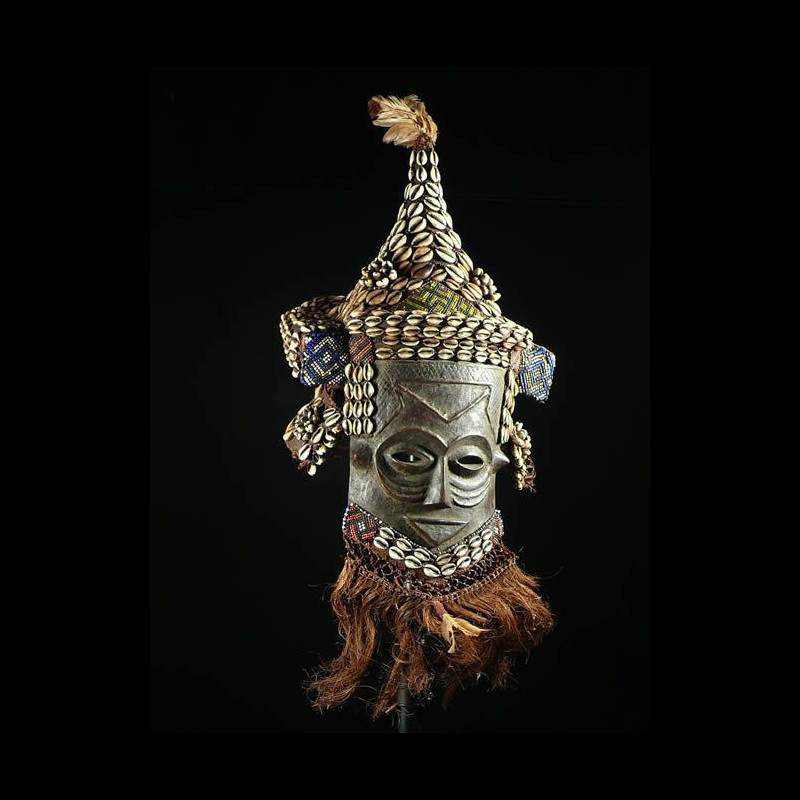 Masque facial funeraire - Lele / Bashilele - RDC Zaire