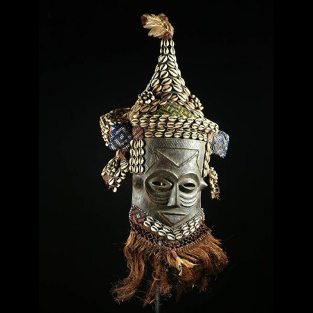 Masque facial funeraire - Lele / Bashilele - RDC Zaire
