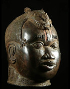 Tete commemorative moderne en Bronze - Bini Edo - Nigeria