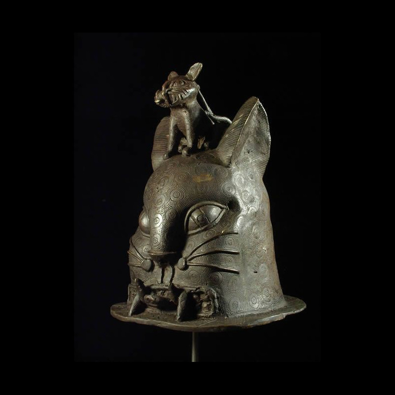 Leopard Royal Tete - Bini Edo - Nigeria - Bronzes Africains